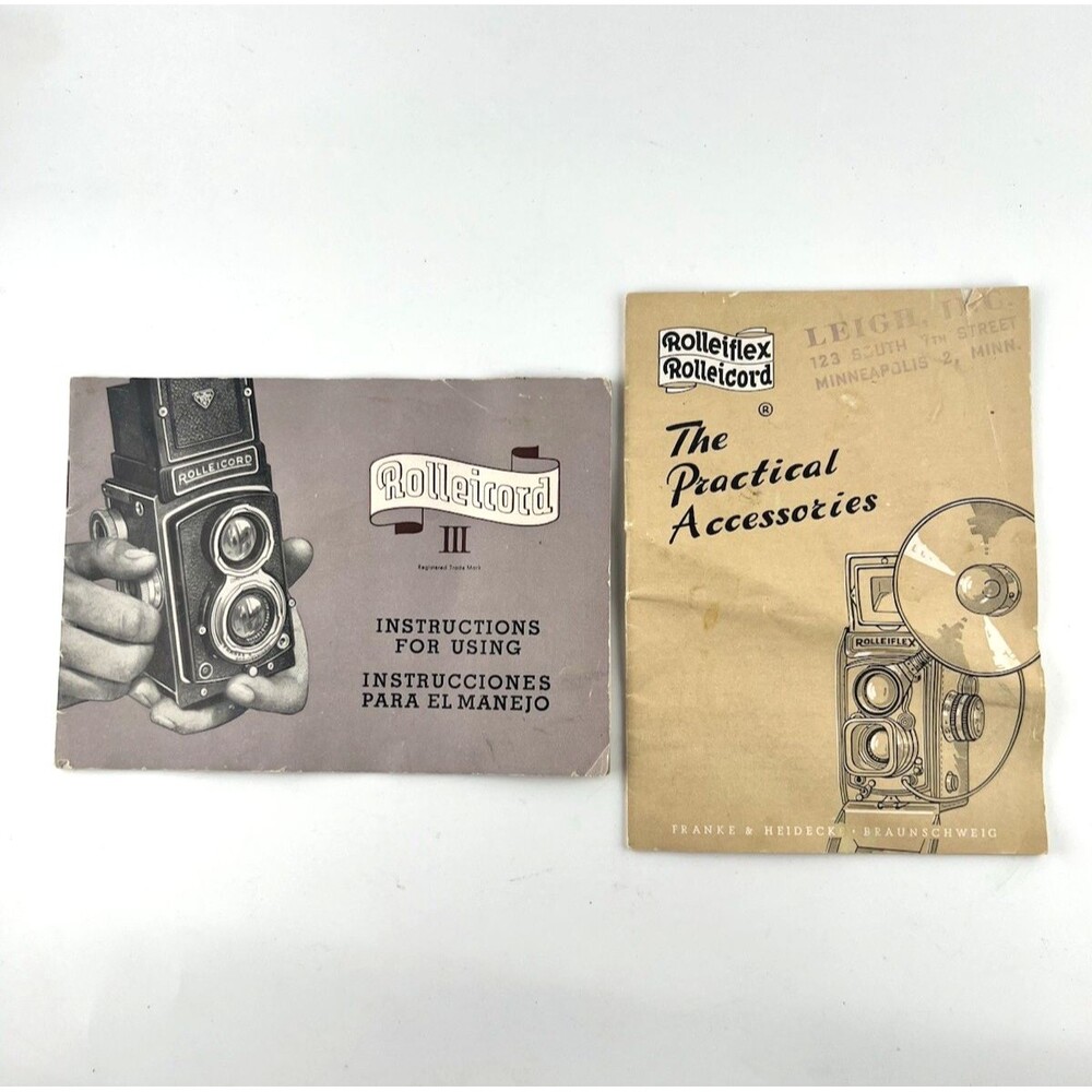 Original Practical Rolleiflex 2.8C Manual + The Accessories Rollei Instruction